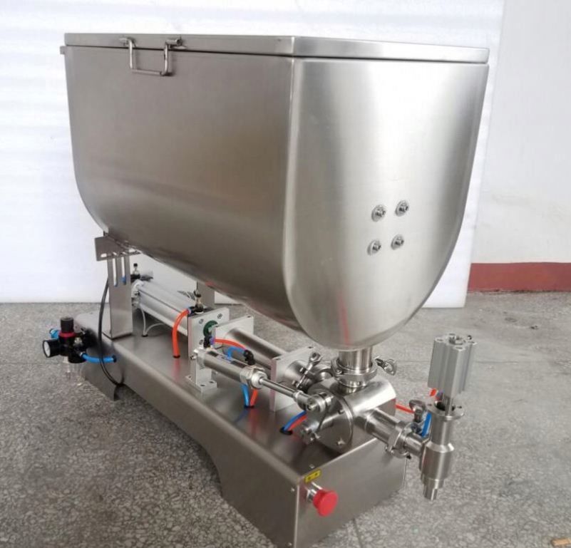 Macchina di riempimento di pasta liquida con mixer tipo U