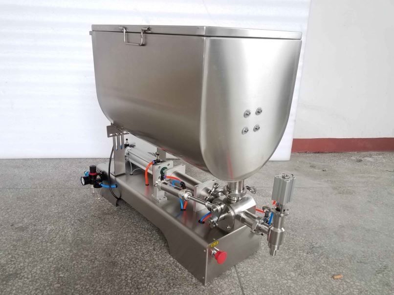 Macchina di riempimento di pasta liquida con mixer tipo U