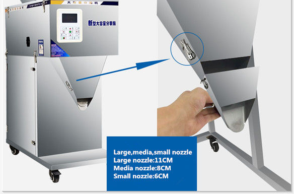 100-2500g Macchina semiautomatica di riempimento in polvere per conveniente imballaggio di caffè e spezie