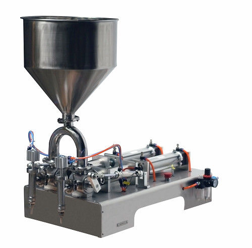 220V doppia testa semiautomatica macchina di riempimento crema per salsa di ketchup pasta cosmetica