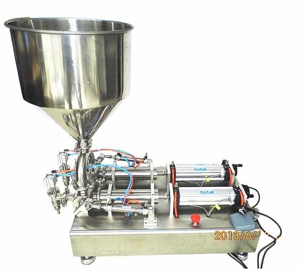 220V doppia testa semiautomatica macchina di riempimento crema per salsa di ketchup pasta cosmetica
