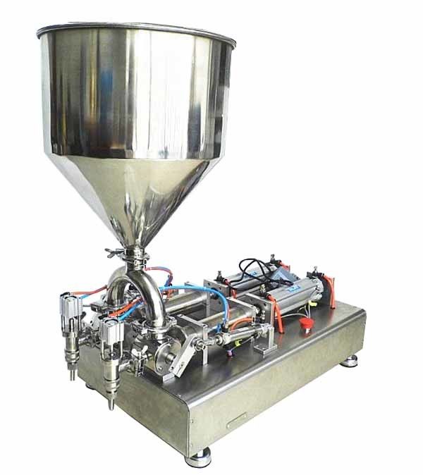 220V doppia testa semiautomatica macchina di riempimento crema per salsa di ketchup pasta cosmetica