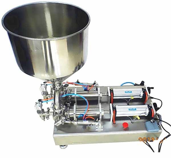 220V doppia testa semiautomatica macchina di riempimento crema per salsa di ketchup pasta cosmetica