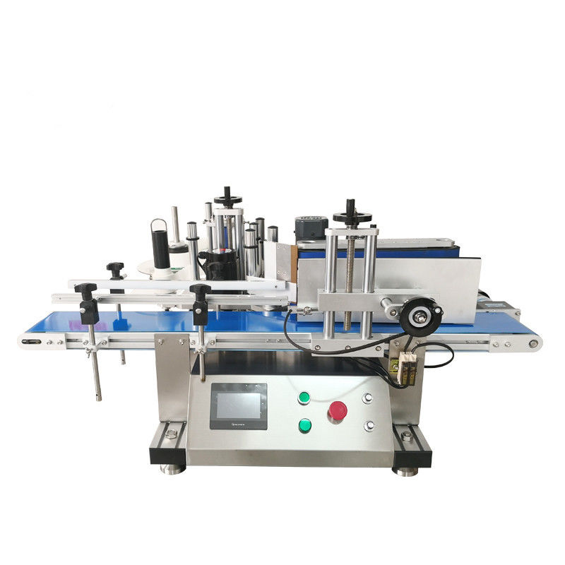 Macchina automatica di etichettatura rotonda per bottiglie Applicatore di etichette per la scatola alimentare Macchina di etichettatura per adesivi a rotoli verticali per bottiglie