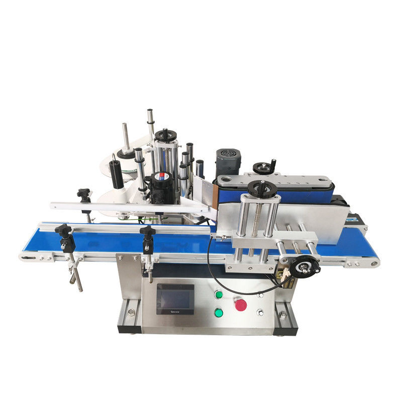 Macchina automatica di etichettatura rotonda per bottiglie Applicatore di etichette per la scatola alimentare Macchina di etichettatura per adesivi a rotoli verticali per bottiglie