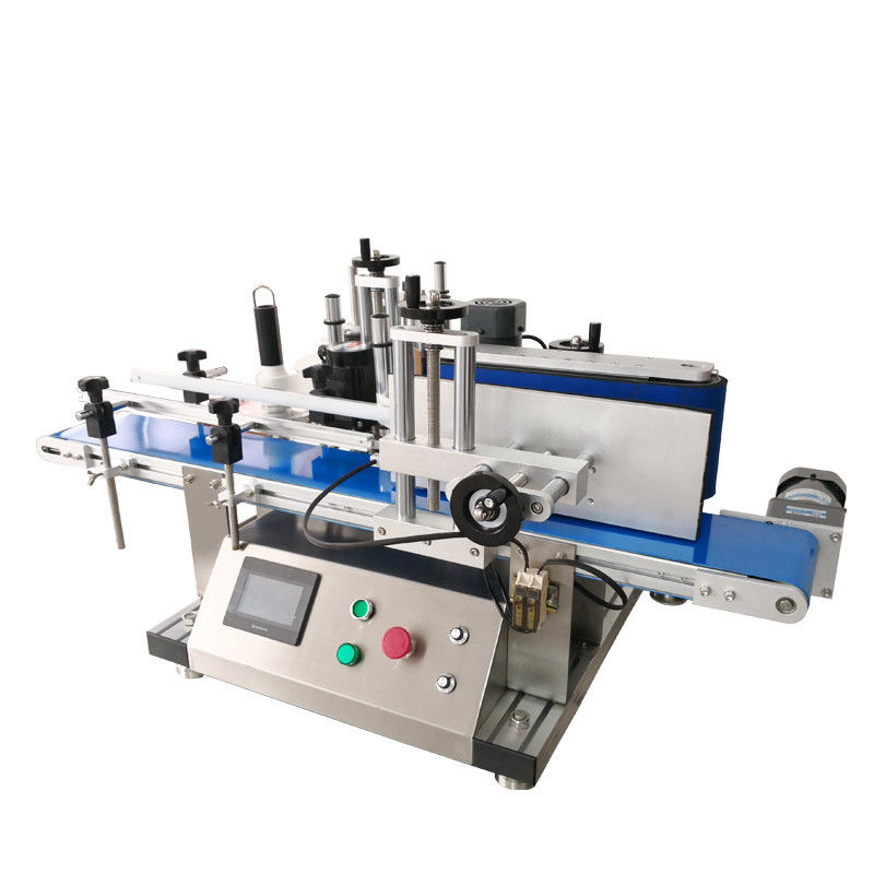 Macchina automatica di etichettatura rotonda per bottiglie Applicatore di etichette per la scatola alimentare Macchina di etichettatura per adesivi a rotoli verticali per bottiglie
