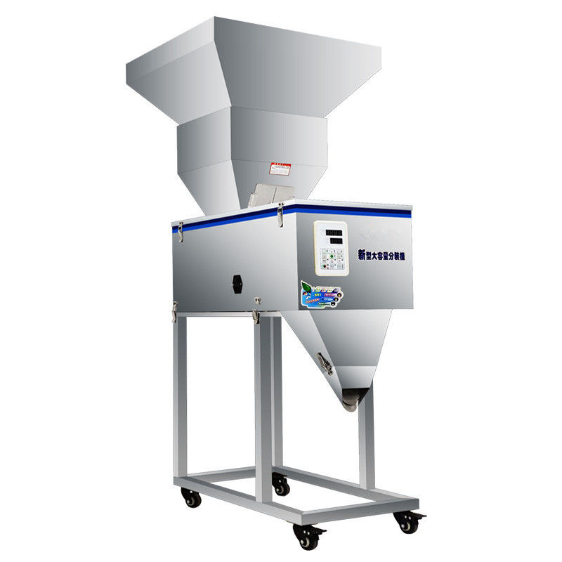 100-3000g Macchina semiautomatica di riempimento per la pesatura di granuli/polvere/riso/caffè/spezie con grande imbuto