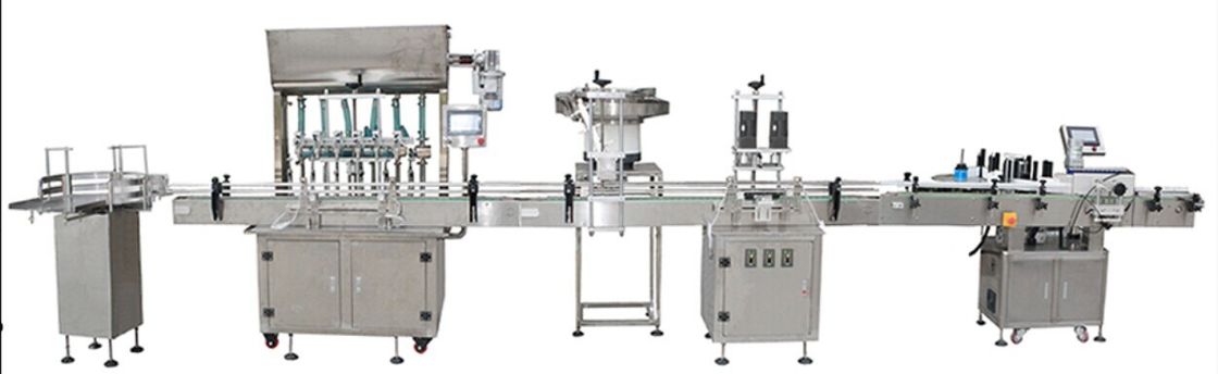 Linea di produzione automatica di riempimento liquido di pasta di crema con macchina di tappo