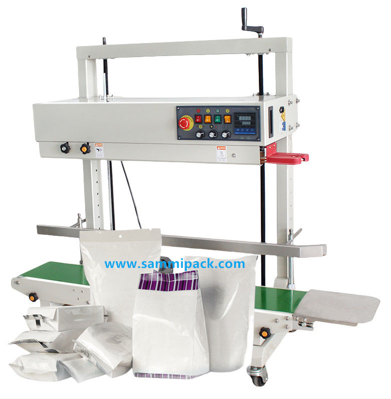 FRD-1200V Macchina elettrica semiautomatica di sigillamento termico per sigillamento continuo verticale di sacchetti di plastica per bevande sacchetti legno