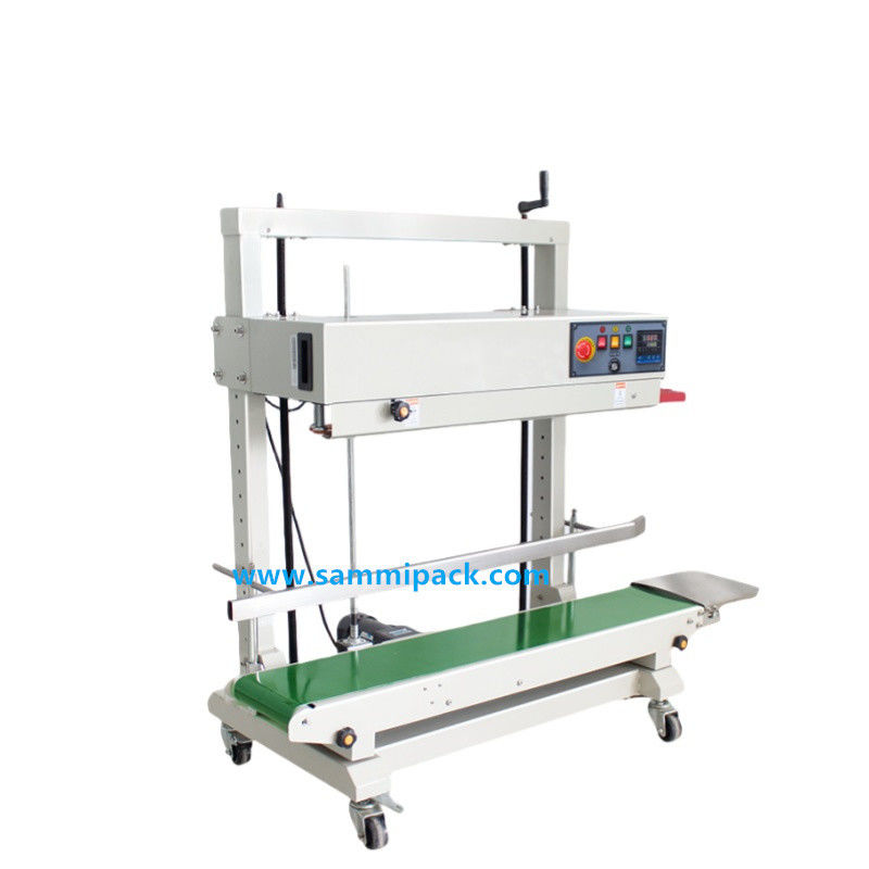 FRD-1200V Macchina elettrica semiautomatica di sigillamento termico per sigillamento continuo verticale di sacchetti di plastica per bevande sacchetti legno