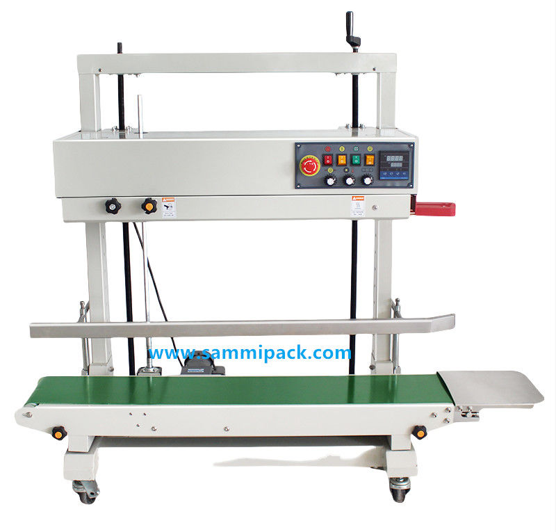 FRD-1200V Macchina elettrica semiautomatica di sigillamento termico per sigillamento continuo verticale di sacchetti di plastica per bevande sacchetti legno