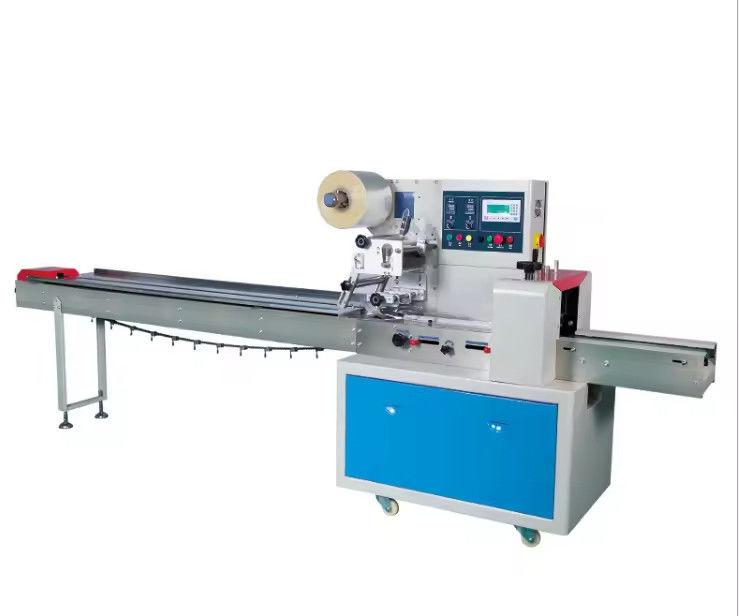 Macchina di imballaggio orizzontale automatica per la cottura di pane hamburger ciambella cuscino alimentare flusso di imballaggio macchina prezzo linea di imballaggio