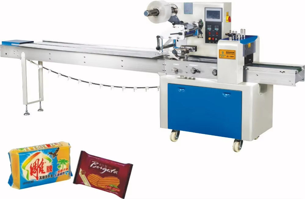Macchina per l'imballaggio di sacchetti a cuscino a flusso professionale per i biscotti di pizza