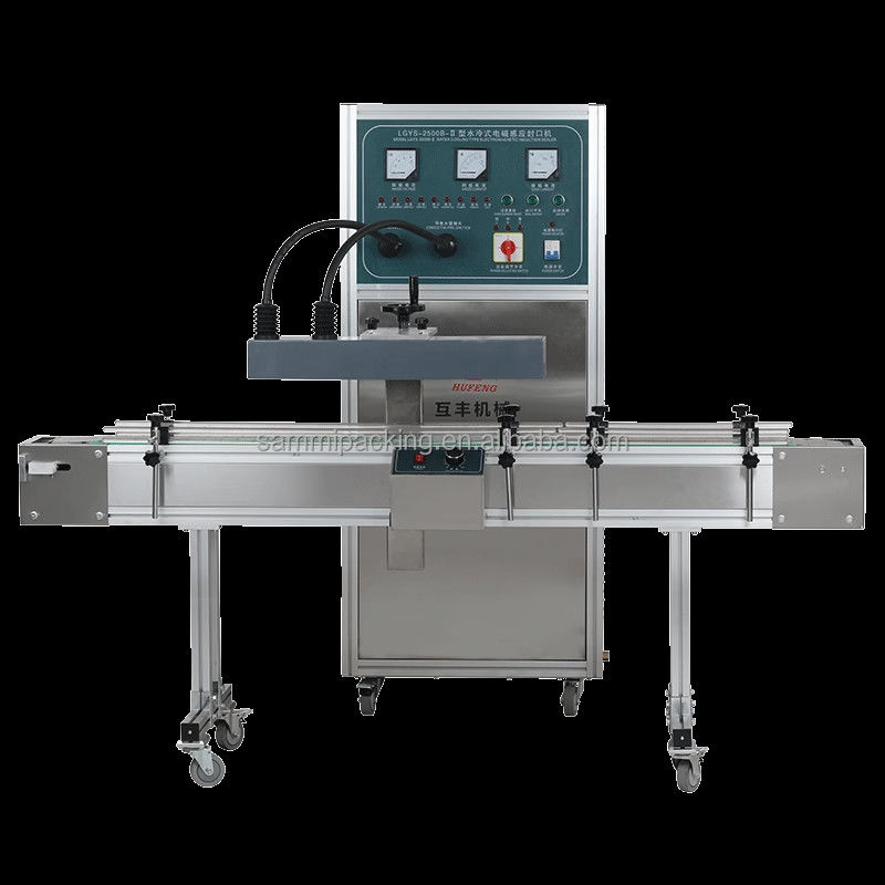 Macchina di sigillamento automatico ad induzione di raffreddamento dell'aria per pavimenti di bottiglie Tipo sigillatore ad induzione continua sigillatore di coperchi in alluminio