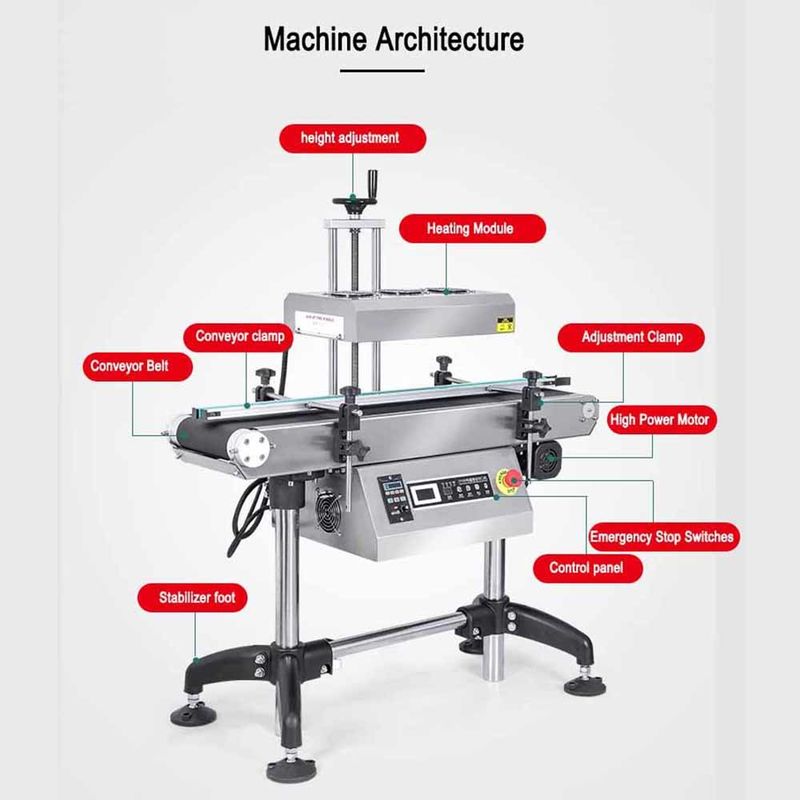 Sealer per bottiglie in foglio di alluminio Macchina di sigillamento termico ad induzione elettromagnetica per lattine di bevande Barili di carta Equipaggiamento di imballaggio in vetro