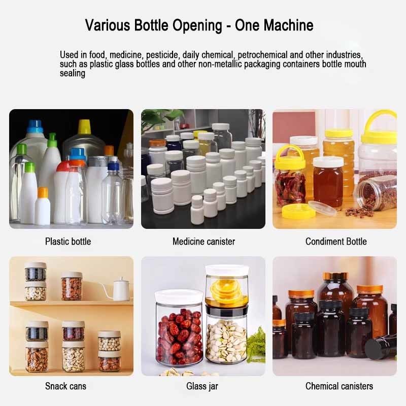 Sealer per bottiglie in foglio di alluminio Macchina di sigillamento termico ad induzione elettromagnetica per lattine di bevande Barili di carta Equipaggiamento di imballaggio in vetro