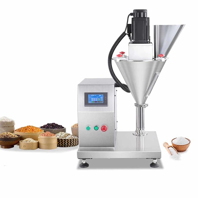 Macchina di riempimento a polvere secca semiautomatica Borsa di bottiglia Latte Cosmetica Polvere chimica Pesatura Dosaggio Agger Macchina di riempimento a polvere
