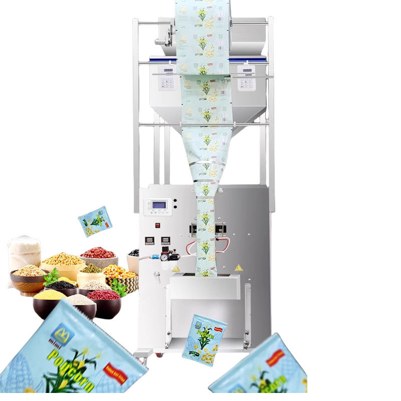 Macchina confezionatrice multifunzionale a doppia testa per riempimento di zucchero, caffè in grani, pesatura, 500g 1000g 450*470*1750MM Merce