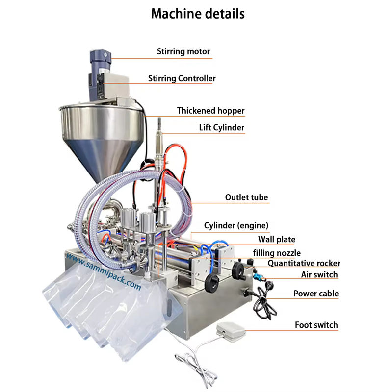 Macchina di riempimento di succo di miele semiautomatica industriale di alta qualità