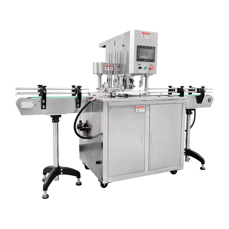 Sigillatrice pneumatica automatica per lattine per applicazioni alimentari e chimiche, altezza di sigillatura personalizzabile