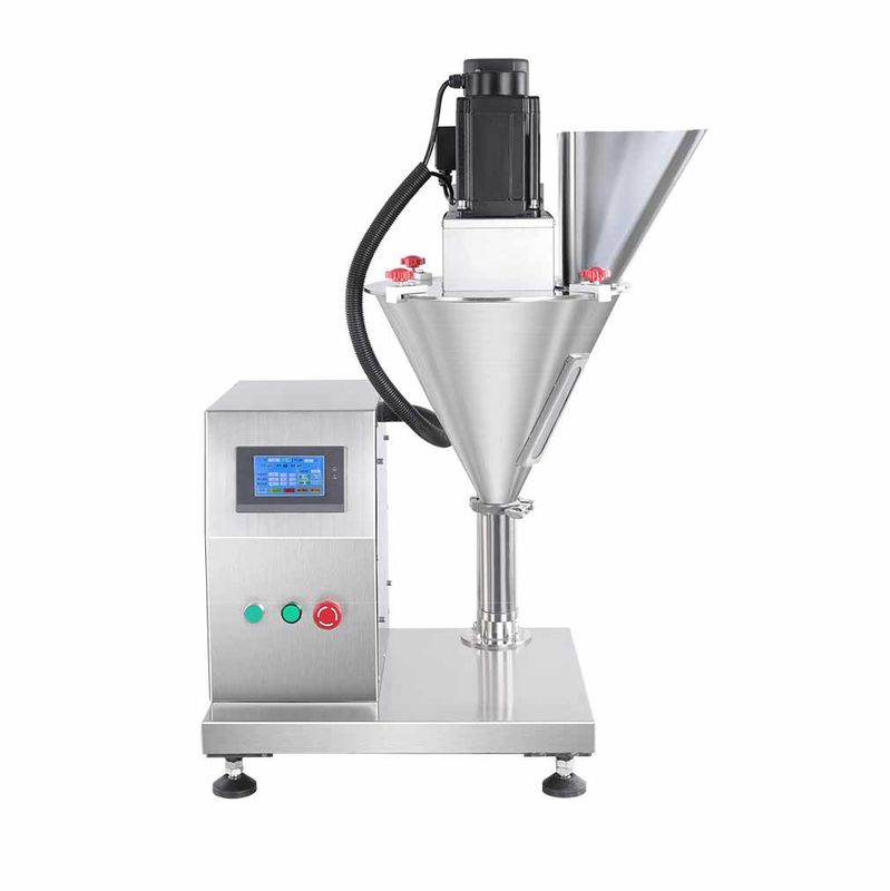 Commerciale Piccole Spezie da scrivania Farina Latte in polvere Auge Screw Filler Machine Semi Automatic Table Top Powder Bag Filling Machine