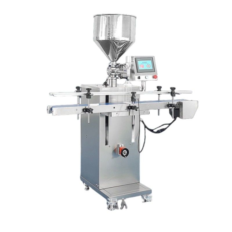 Macchina di riempimento di pasta verticale automatica di alta qualità Cream Hot Sauce Ketchup Machine con trasportatore e touch screen