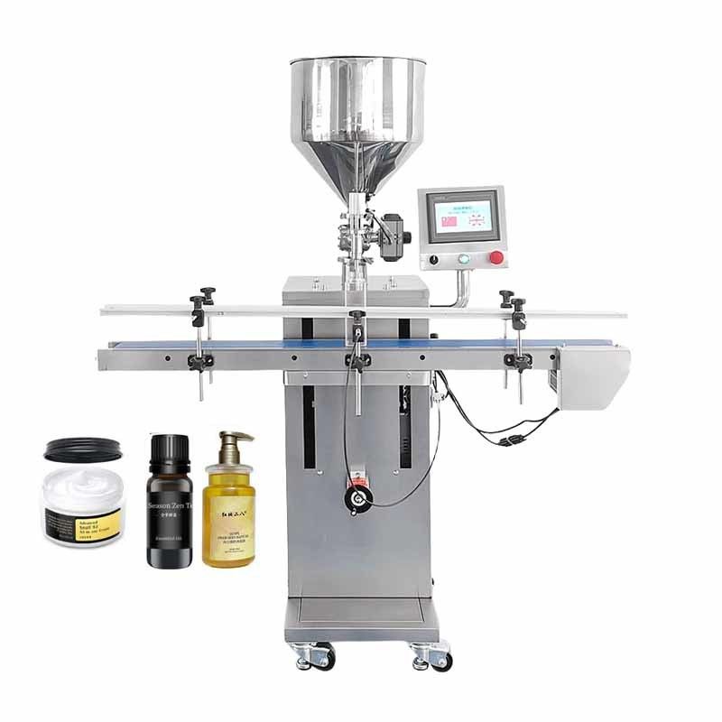 Macchina di riempimento di pasta verticale automatica di alta qualità Cream Hot Sauce Ketchup Machine con trasportatore e touch screen