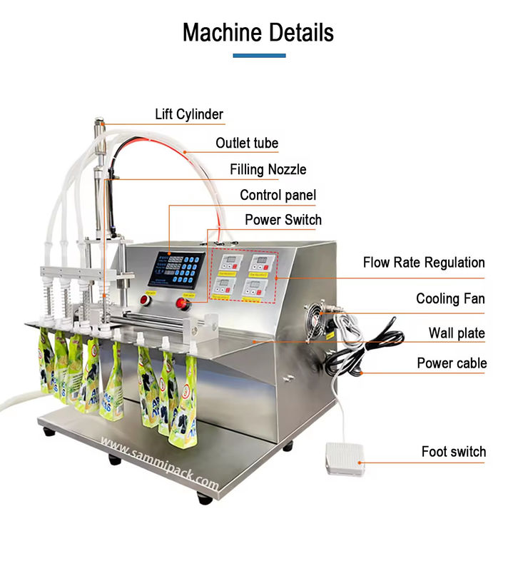 Macchina automatica ad alta velocità di riempimento di sacchetti di sciroppo con sacchetto di saliva di miele