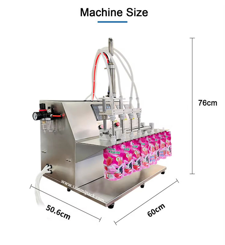 Macchina automatica ad alta velocità di riempimento di sacchetti di sciroppo con sacchetto di saliva di miele