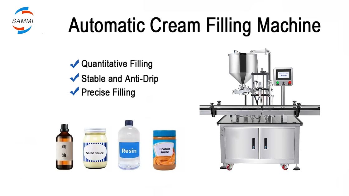 Macchina riempitrice per liquidi pastosi con pompa a rotore servoassistita completamente automatica e facile da usare per miele, liquidi viscosi, burro di arachidi e ketchup