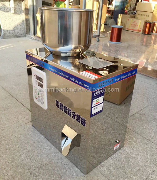 Nuovissima macchina confezionatrice per pesatura tè con pannello LCD 2-200g / macchina confezionatrice per polvere granulare e compresse