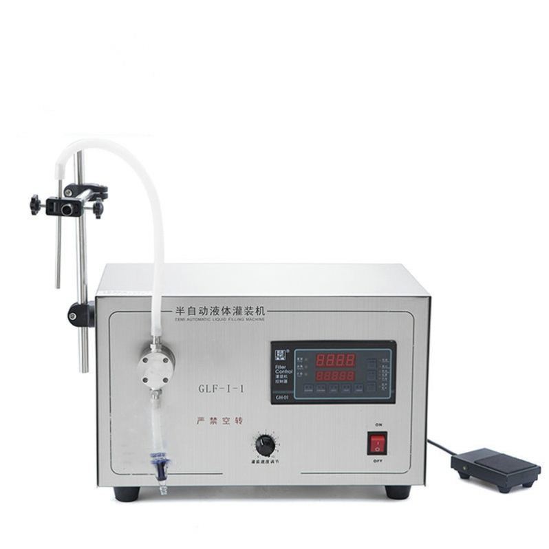 Macchina elettrica di riempimento liquidi ad alta precisione, doppia pompa, modello GLF-1-1