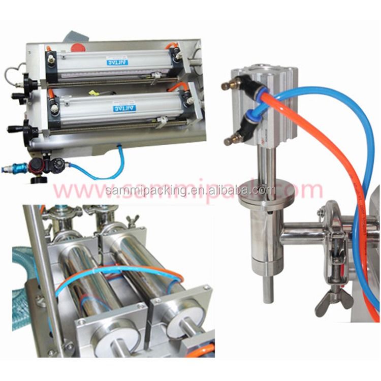 Riempitrice pneumatica per liquidi ad alta velocità, Riempitrice per olio di girasole a doppia testa, Riempitrice per sapone liquido