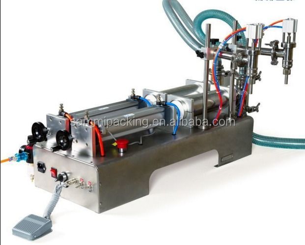 Riempitrice pneumatica per liquidi ad alta velocità, Riempitrice per olio di girasole a doppia testa, Riempitrice per sapone liquido