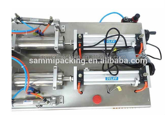 Riempitrice pneumatica per liquidi ad alta velocità, Riempitrice per olio di girasole a doppia testa, Riempitrice per sapone liquido