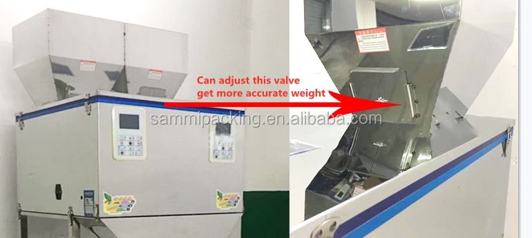 Macchine di riempimento in polvere di alta qualità 50-5000g Particelle automatiche di imballaggio di cereali di tè Pesatura Macchine di imballaggio di riempimento