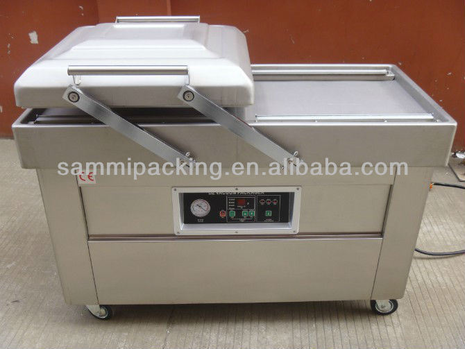 Macchina confezionatrice sottovuoto a doppia camera multifunzione per pancetta di manzo, pollo, tofu, arachidi, pesce e frutti di mare