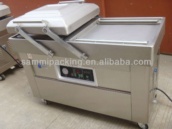 Macchina confezionatrice sottovuoto a doppia camera multifunzione per pancetta di manzo, pollo, tofu, arachidi, pesce e frutti di mare