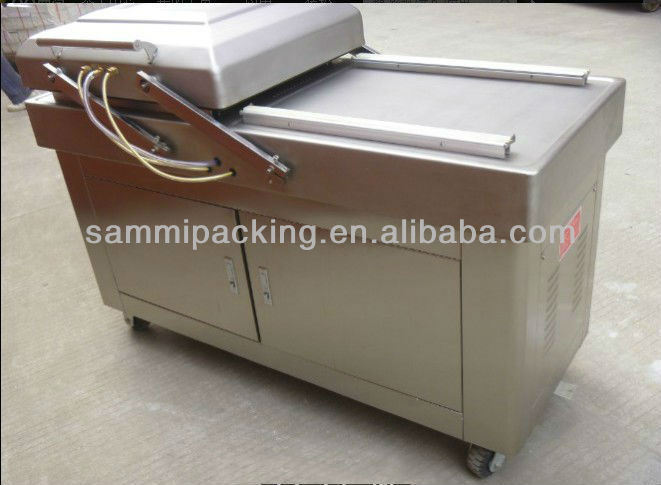 Macchina confezionatrice sottovuoto a doppia camera multifunzione per pancetta di manzo, pollo, tofu, arachidi, pesce e frutti di mare