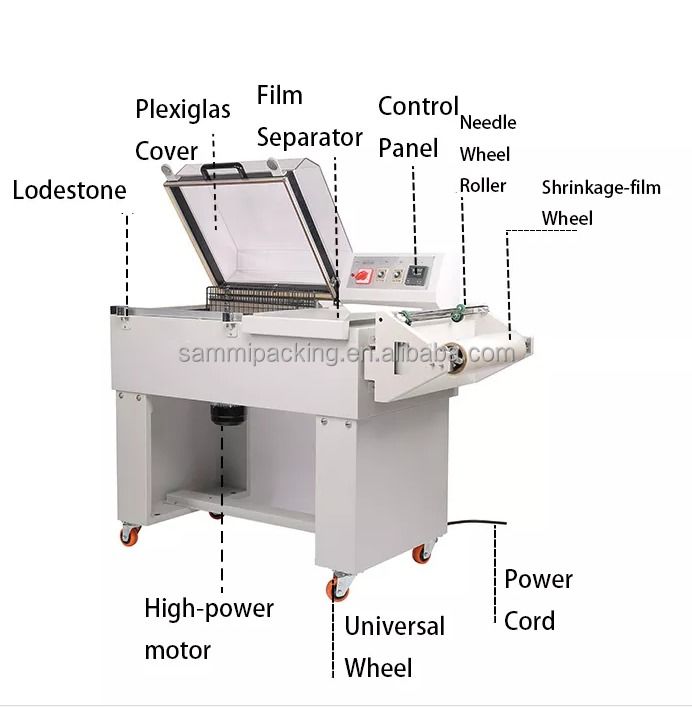 Produttore cinese di alta qualità FM-5540 Termoretrattore semiautomatico per imballaggio industriale