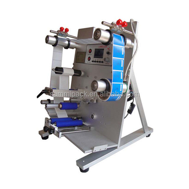 Macchina etichettatrice per flaconi rotondi per gocce auricolari elettriche, nuova e unica, semiautomatica con componente motore principale