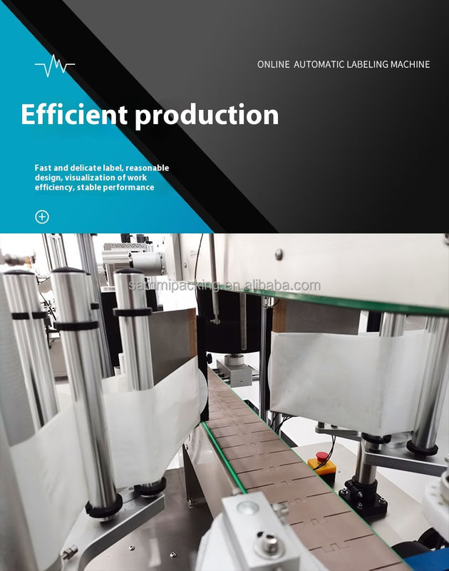 Etichettatrice automatica ad alta precisione a doppia faccia per bottiglie di plastica rotonde/quadrate, adesivi autoadesivi con trasportatore