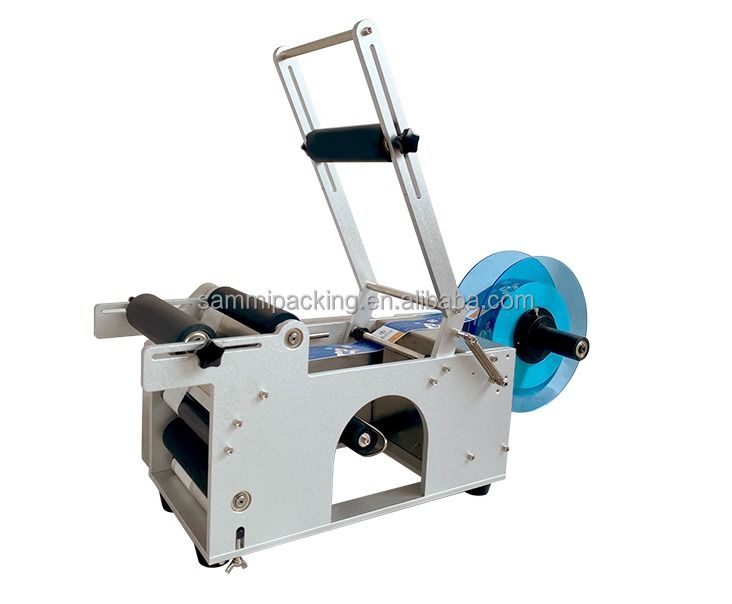MT-50 Etichettatrice semiautomatica per bottiglie rotonde, macchina etichettatrice per lattine e bottiglie di bevande