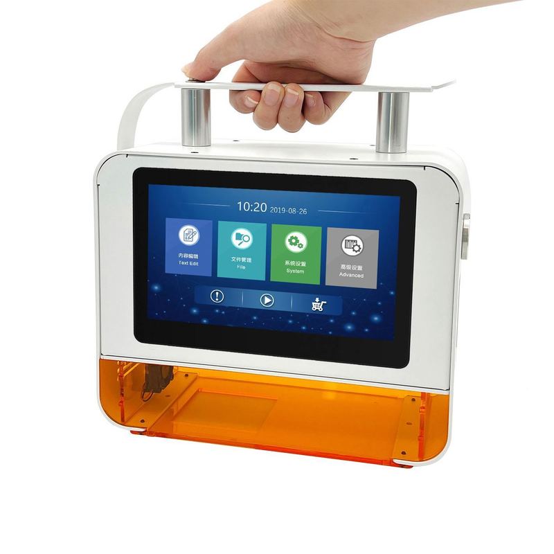Garanzia 100% di buona qualità portatile desktop data logo codice stampante laser UV macchina di marcatura laser a fibra