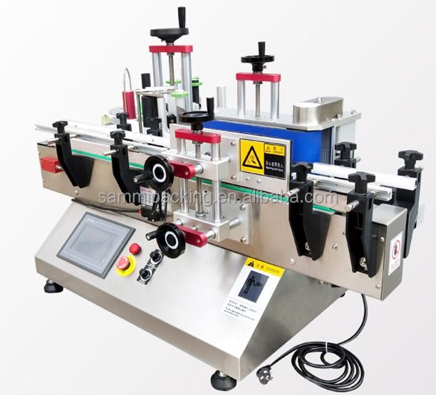 Prezzi bassi Macchina di etichettatura ad alta velocità completamente automatica con adesivo per contenitore di bottiglie Macchina di etichettatura SMTBJ-50 con CE