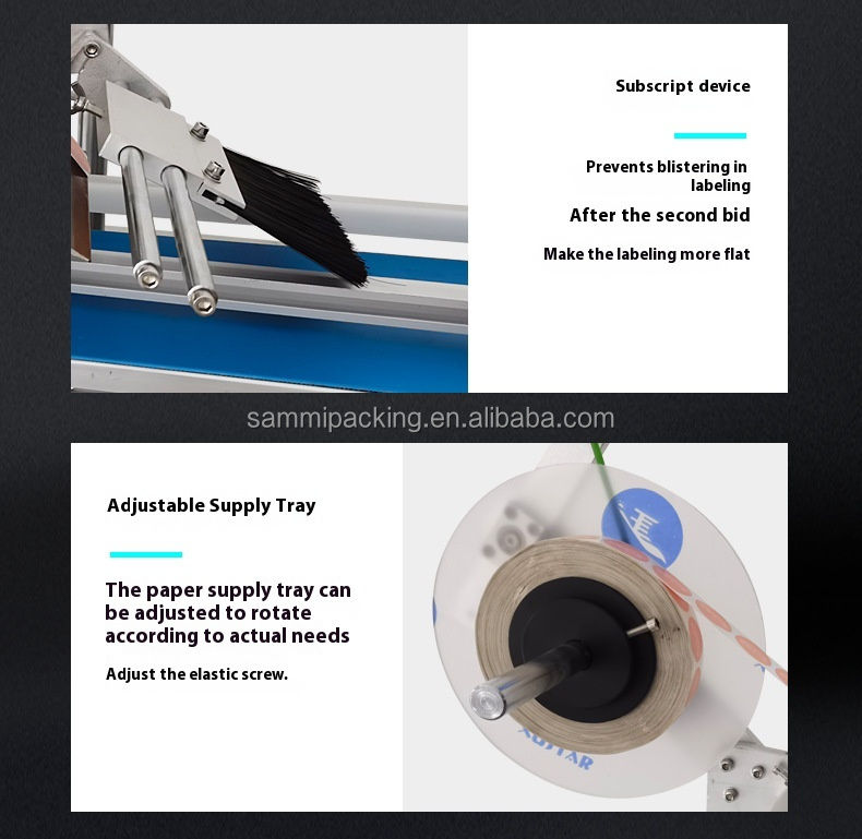 Etichettatrice ad alta precisione per bottiglie piatte, scatole, carte, sacchetti - Etichettatrice autoadesiva superiore e inferiore