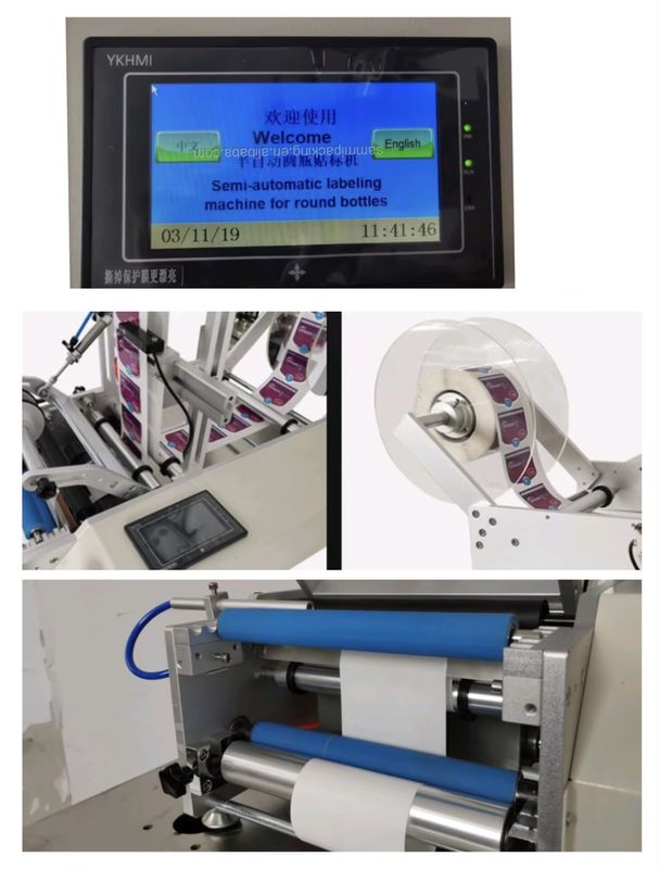 Etichetta per bottiglia di acqua in plastica all'ingrosso adesivo da tavolo doppio lato rotondo con contatore