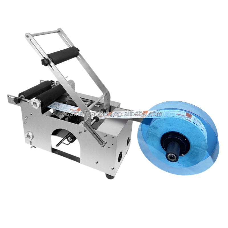 Prezzo di fabbrica MT-50 Macchine etichettatrici semiautomatiche per bottiglie rotonde di alta qualità, etichettatrice adesiva per bottiglie rotonde