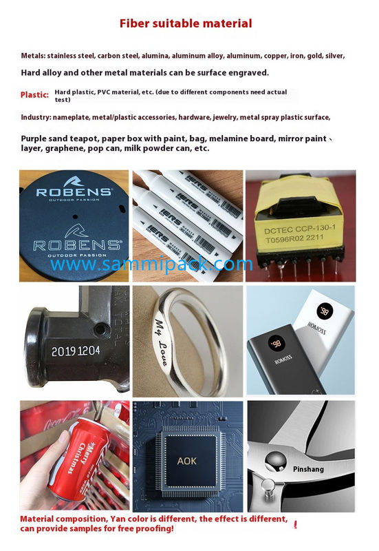 Macchina portatile portatile di marcatura laser a mini fibre per metallo 20W 30W Laser di incisione profonda