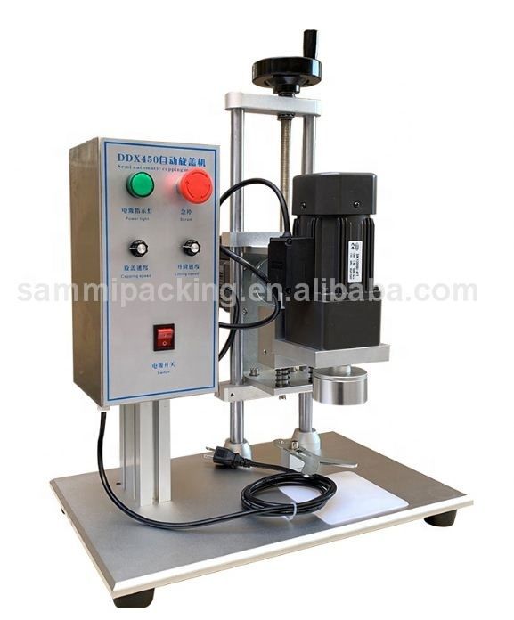 Prezzo economico Semi-Auto Desktop Bottiglia d'acqua Bottiglia di vetro Capper Cappa a vite Capping Machine DDX-450